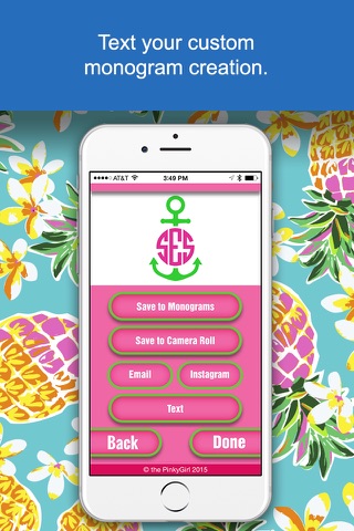 The PinkyGirl Monogram Maker And Text App Lite screenshot 4