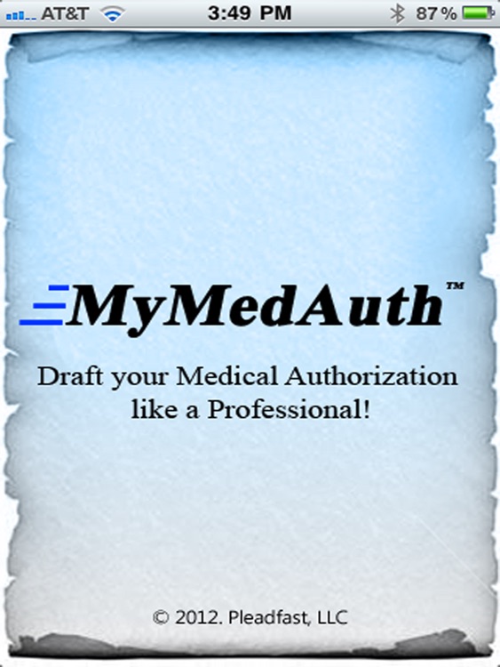 MyMedAuth for iPad - Medical Authorization Form Creator
