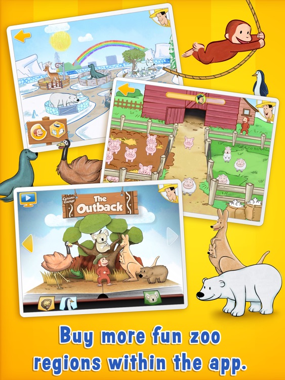 Curious George: Zoo Animals for iPad screenshot-4