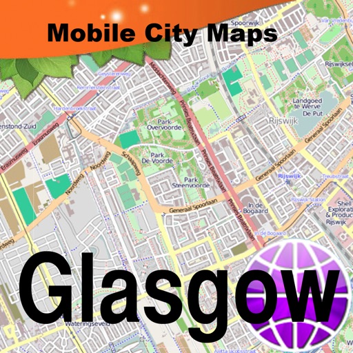 Glasgow Street Map. icon