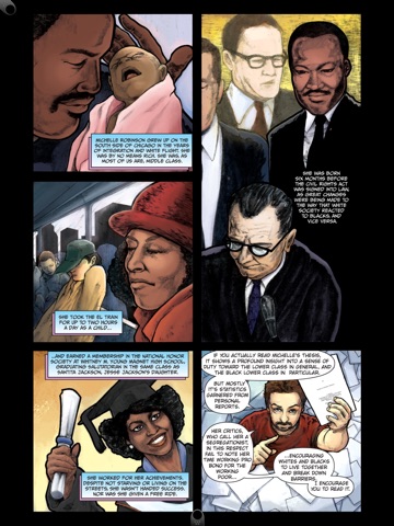 Female Force: Michelle Obama by Blue Water Comics and Auryn Apps. (iPad Lite Version) screenshot 3
