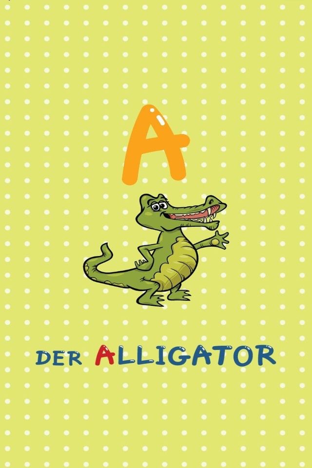 ABC Animals German Alphabets Flashcards: Vocabulary Learning Free For Kids! screenshot 2