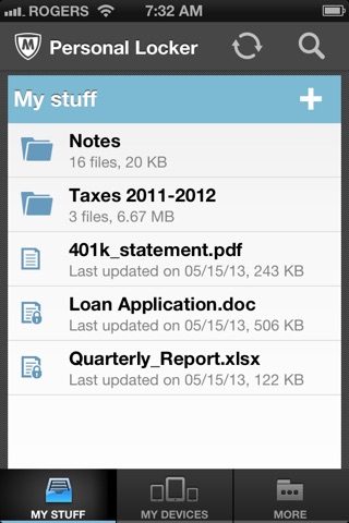 McAfee Personal Locker screenshot 2