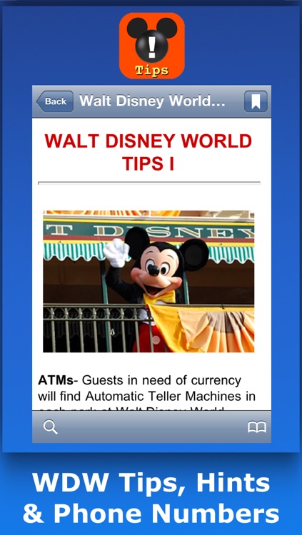 Walt Disney World Tips, Hints & Phone Numbers