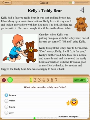 Second Grade Fiction Reading Comprehension screenshot 2