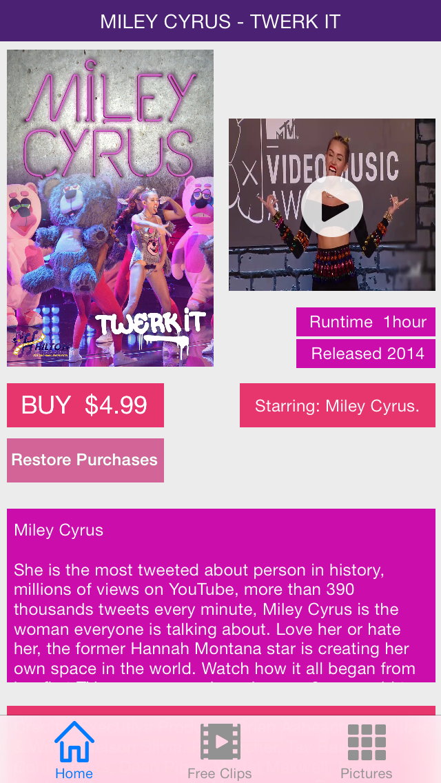 How to cancel & delete Miley Cyrus - Twerk It (Movie) from iphone & ipad 1