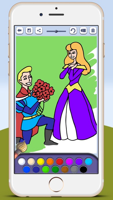 How to cancel & delete Paint princesses game for girls to color beautiful ballgowns with the finger from iphone & ipad 4