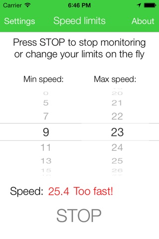 Bike Speed Limits Lite screenshot 2