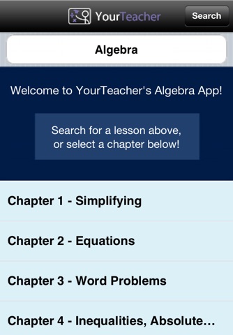 Algebra screenshot 2