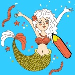 Underwater Coloring Book for Children Learn to color and draw a mermaid, pirate, turtle and more