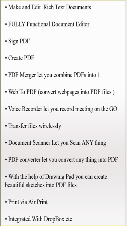 Document Processor - Create & Edit Rich Text Documents and PDF for iPhone and iPad
