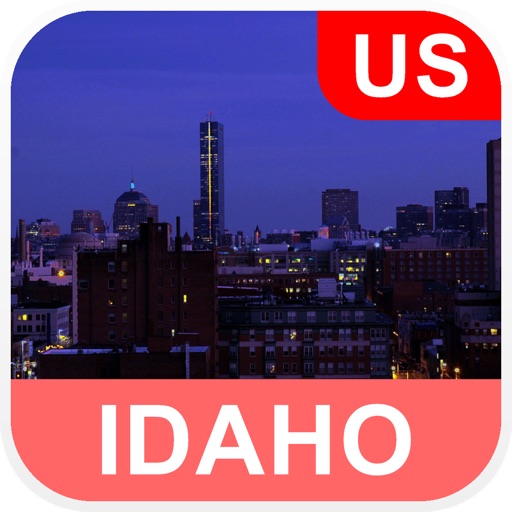 Idaho, USA Offline Map - PLACE STARS