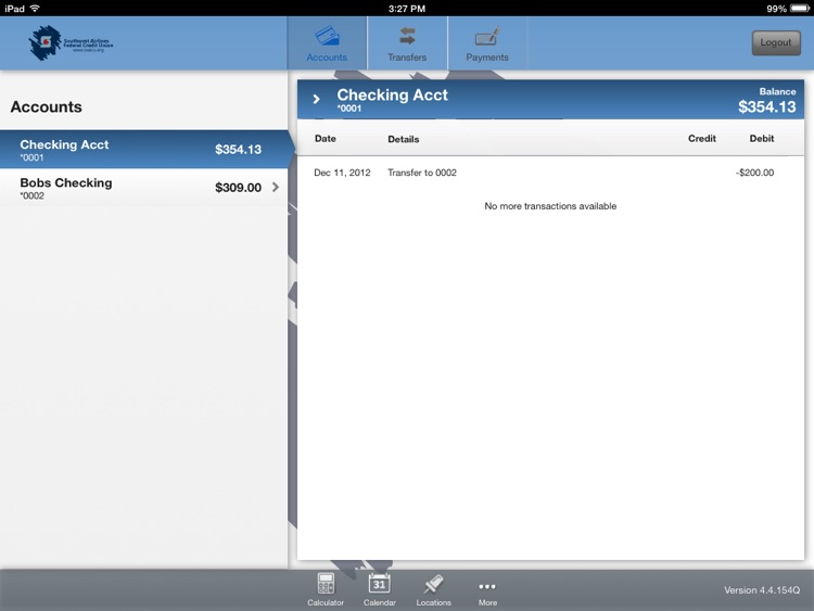 SWACU Tablet Banking