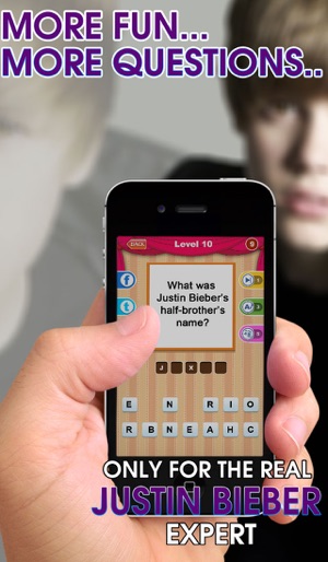 Trivia for Justin Bieber Fan - Guess the Pop Star and Teen Q(圖4)-速報App