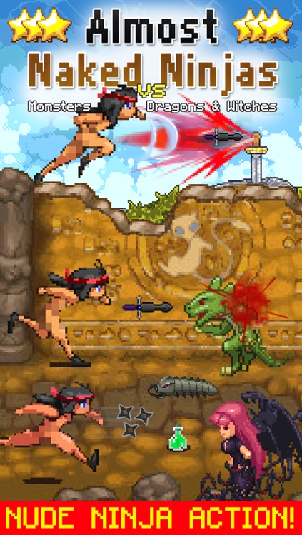 Almost Naked Ninjas vs Monsters, Dragons & Witches Multiplayer FREE Games - By Dead Cool Apps