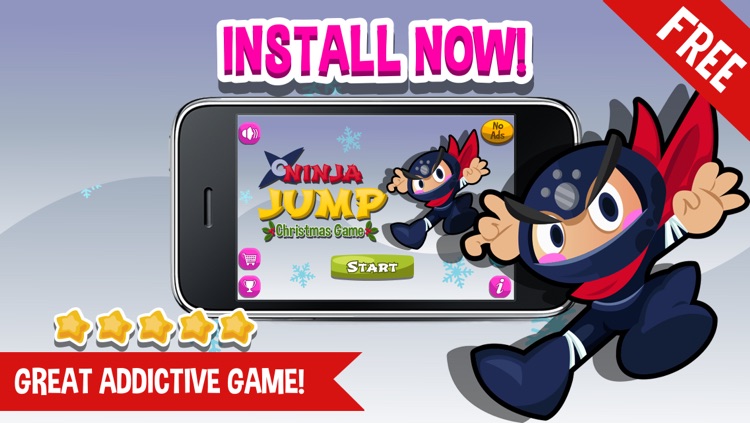 Ninja Jump Christmas 2013 Edition - Fun Clumsy Santa Claus Arcade Game For Boys And Girls FREE screenshot-4