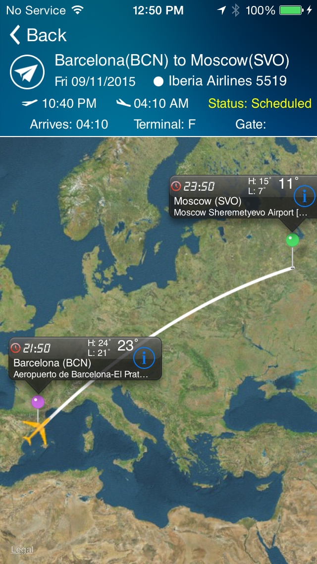 Barcelona Airport Pro (BCN) Flight Tracker Screenshot 1