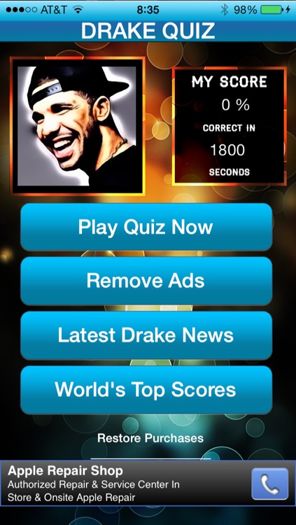 Celebrity Fan Quiz - Drake edition