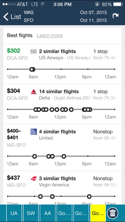 Washington Dulles Airport (IAD/BWI/DCA ) Flight Tracker radar screenshot-4