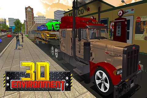 Car Transporter Trailer Truck - Big Transport Duty screenshot 3
