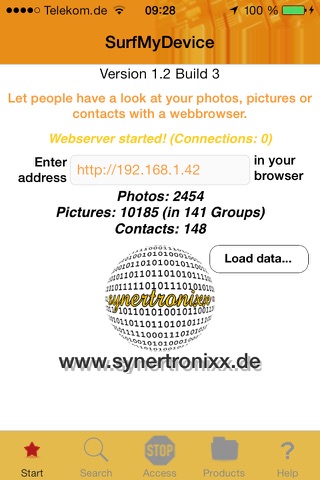 SurfMyDevice: Photo and Picture Server for iPhone  & iPad screenshot 2
