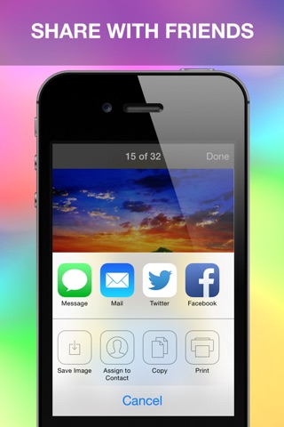 WallPapers - cool HD backgrounds with Facebook & Twitter for iPhone iPod screenshot 4