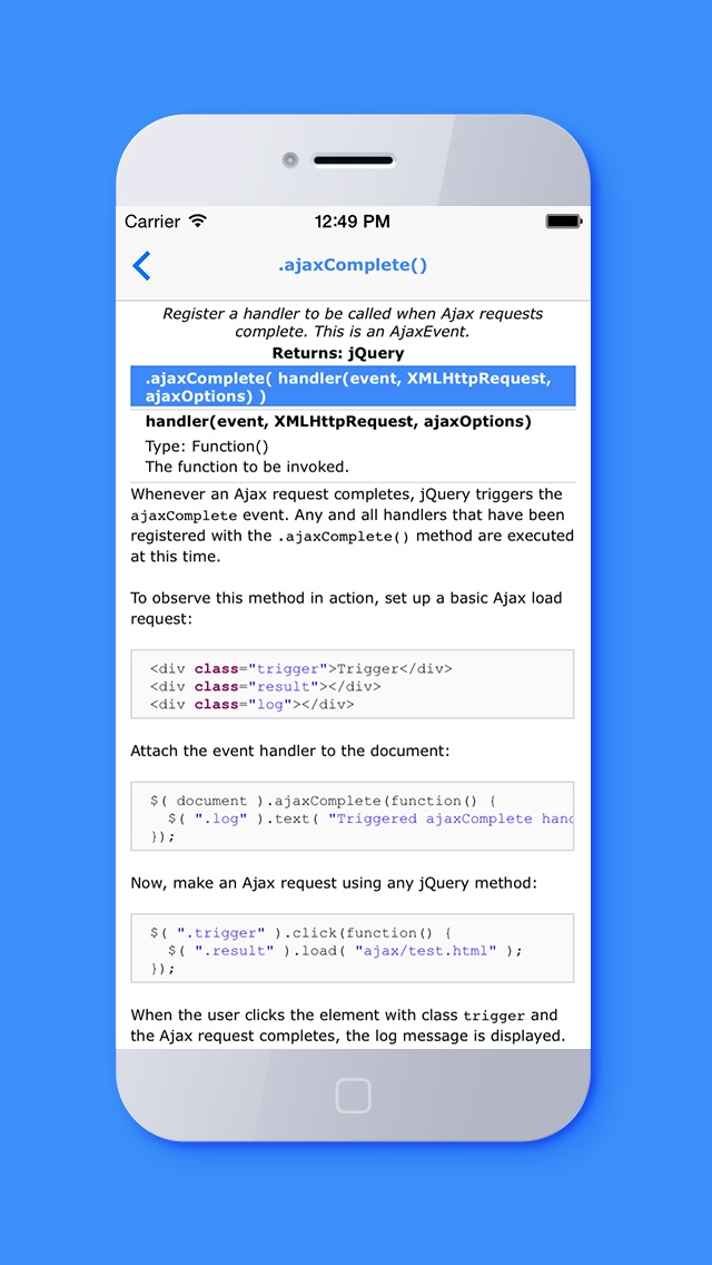 jQuery Aide - JavaScript and jQuery api tool Screenshot 4