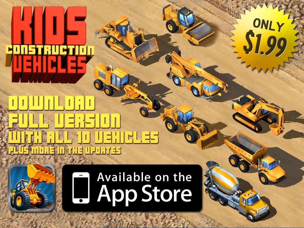 Kids Vehicles: Construction HD Lite for the iPad screenshot 4