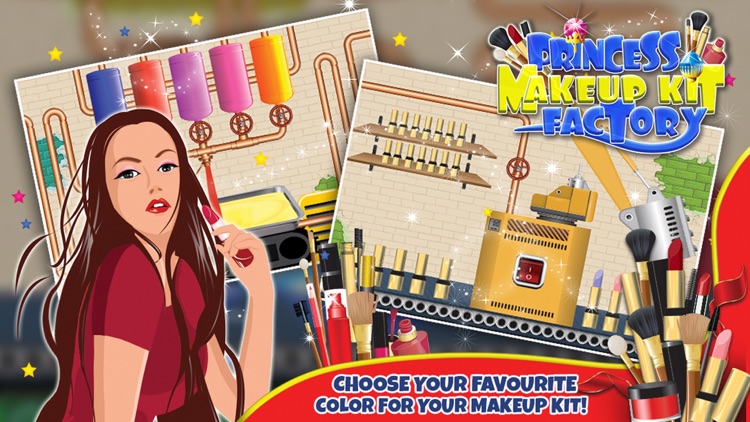 Princess Makeup Kit Factory – Make parlor products in this beauty salon game for kids