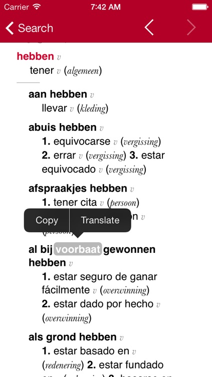 Dutch-Spanish Dictionary from Accio