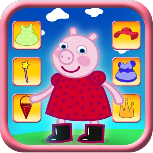 Dressing up Pig Game Pro - Kids Safe App No Adverts iOS App