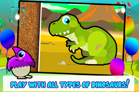 Dino Puzzles for Kids (Toddler Age Dinosaur Learning Games Free) screenshot 4