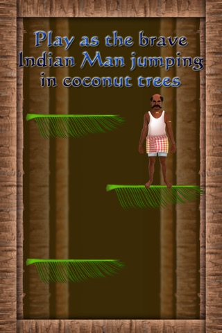 Indian man run - The dangerous coconuts trees jumping quest - Free Edition screenshot 2