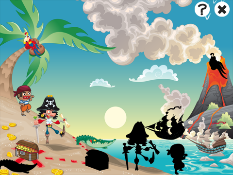 海で海賊、キャプテン、オウム、宝箱、ワニ船と幼稚園、保育園や保育所のためのゲームやパズル：海賊約子供の年齢2-5のためのゲーム！のおすすめ画像4