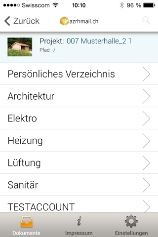 RHMail Bauprojektraum screenshot 2