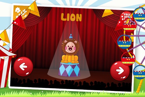 Kids: Circus & Zoo Animals Free - 3 in 1 Interactive Preschool Learning Game - Teach Your Toddler and Have Fun by ABC BABY screenshot 4