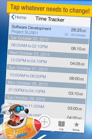 Speedy Track - Time Tracker, Hours Keeper & Timesheet Log screenshot 2