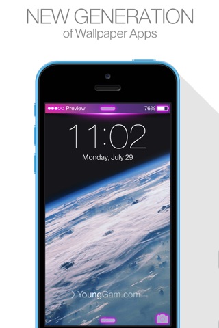 Status Themes Pro ( for iOS7 & Lock screen, iPhone ) New Wallpapers : by YoungGam.com screenshot 2