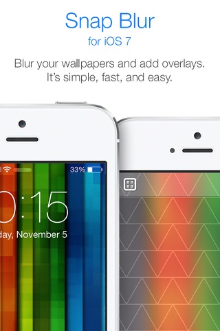 SnapBlur for iOS7 - Create Custom Blurred Wallpapers with Overlays screenshot 4