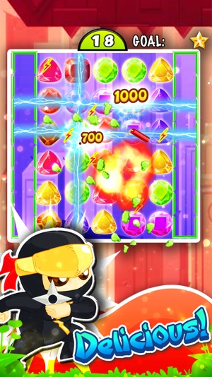 Jewel's Ninja Match-3 - diamond game and kids digger's mania(圖3)-速報App