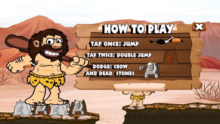 Adventures Of Running Cave-man Free Fun Wild Crazy Games