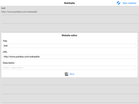 WebSqlite screenshot 2