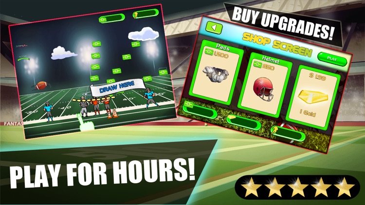 American Fantasy Football Jump - College Club Flick Kick And Throw Ball Games FREE