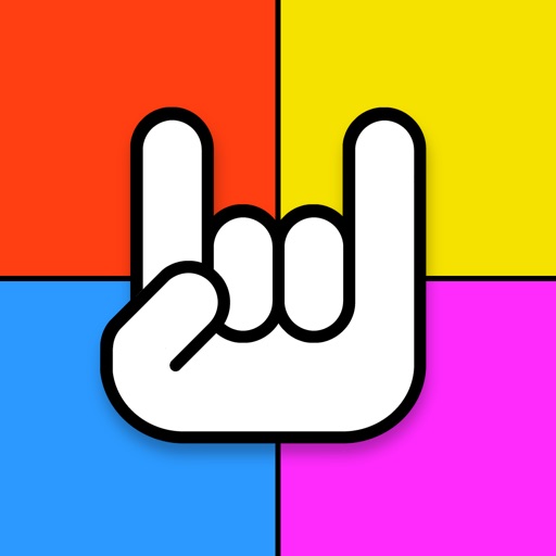 Rainbow Rock Tiles - play the free color music tile guitar tabs step game icon