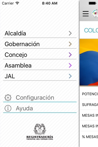 Elecciones Colombia 2015 screenshot 2