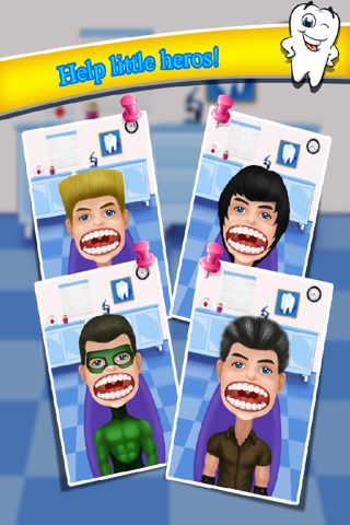 Bad Teeth Doctor and Hero Dentist Office - Help Celebrity with your little hand screenshot 2