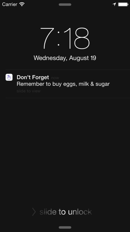 Don't Forget: Location-based Reminders