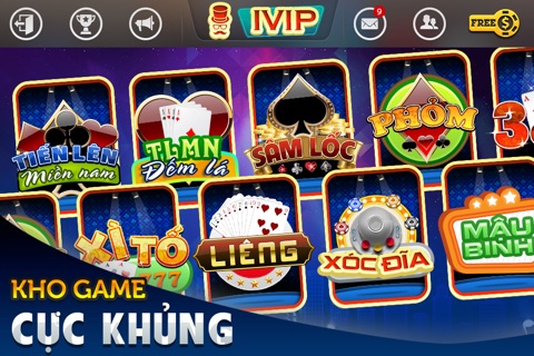 Cvip - Game bai doi thuong, xoc dia, tien len, phom online screenshot 3