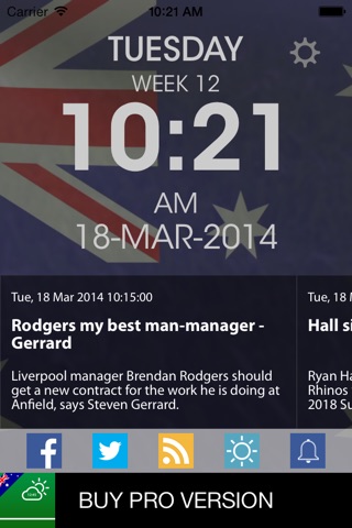 Australia 2014 Clock screenshot 3