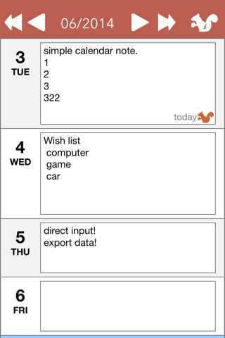 24/7 Memo | free, simple calendar note with the vertical scroll screenshot 3